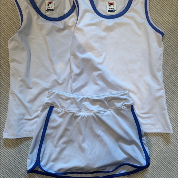 Fila White and Blue Tennis Outfit Girls size XS (5-6)